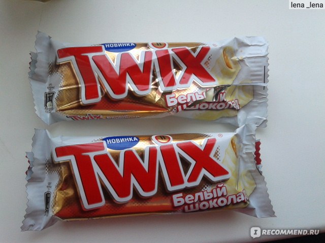 Twix белый, шоколадный батончик 55 г