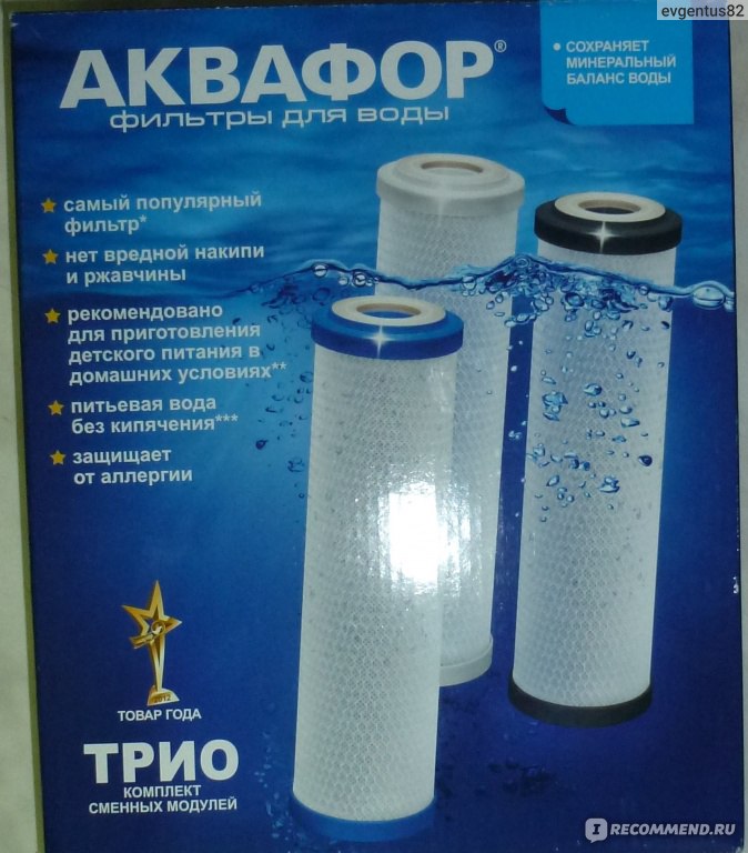 Комплект сменных фильтров для воды