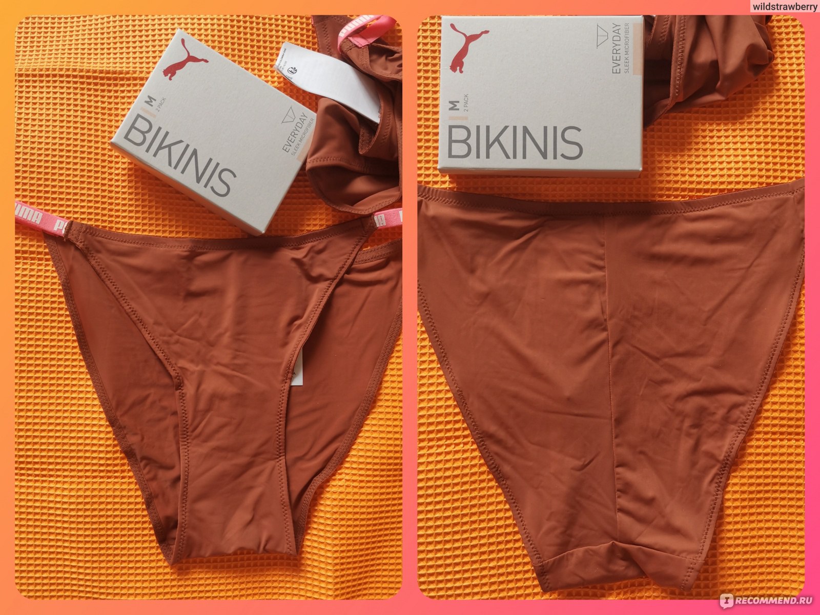 спортсменки трусики Трусики PUMA Bikinis арт.935051_03 Brown - «Кружевные труселя - надоели, перешла на спорт шик 🍓» | отзывы