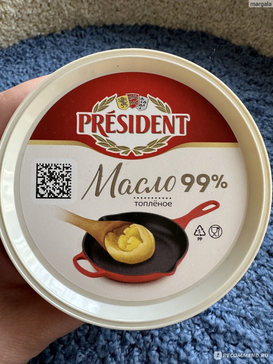 Топленое масло President - «Масло President меня полностью устроило по  вкусу, запаху и качеству» | отзывы