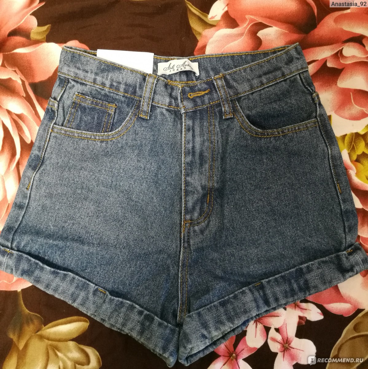 AliExpress Women new arrival denim shorts vintage high waist cuff brand denim shorts Girls