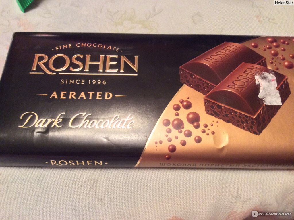 Roshen шоколад молочный пористый 80 г