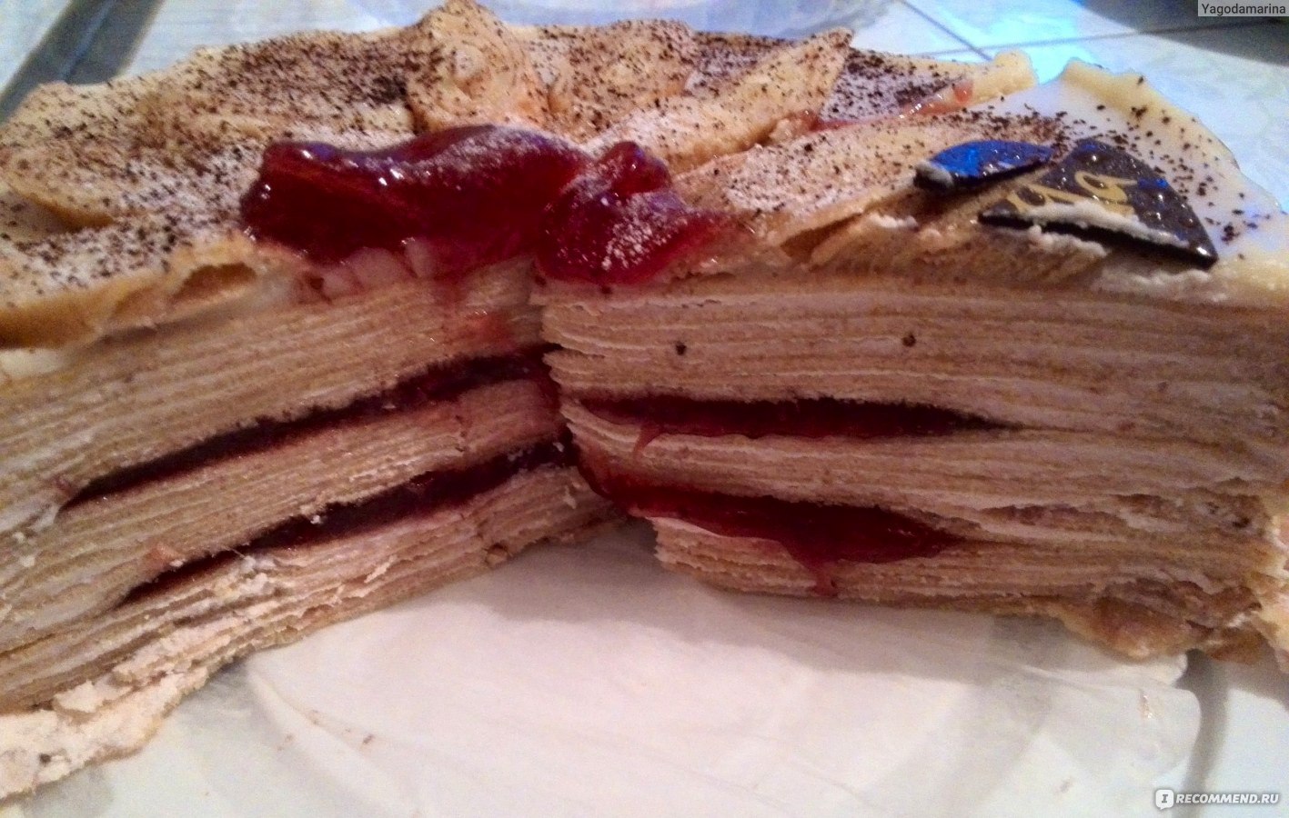 Блинный торт от Палыча с клубникой