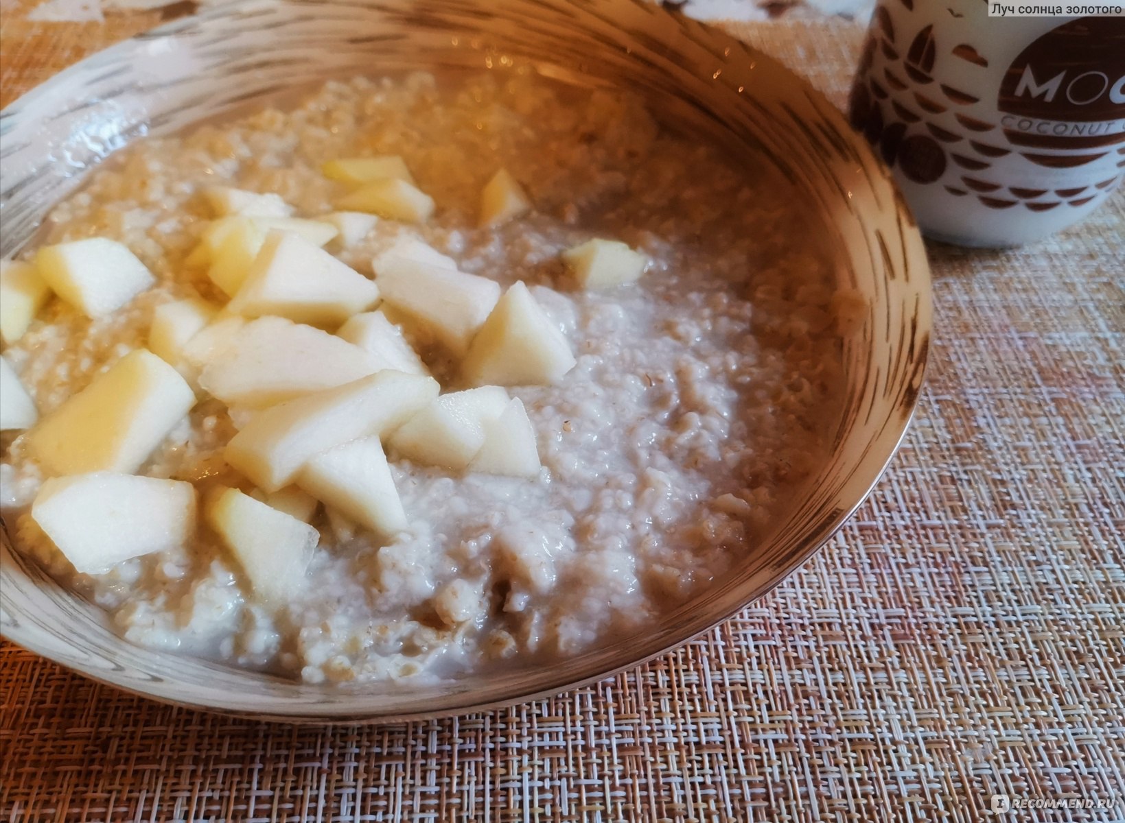 Рецепт кокосовой каши. Каша овсяная б/п на основе кокосового напитка.