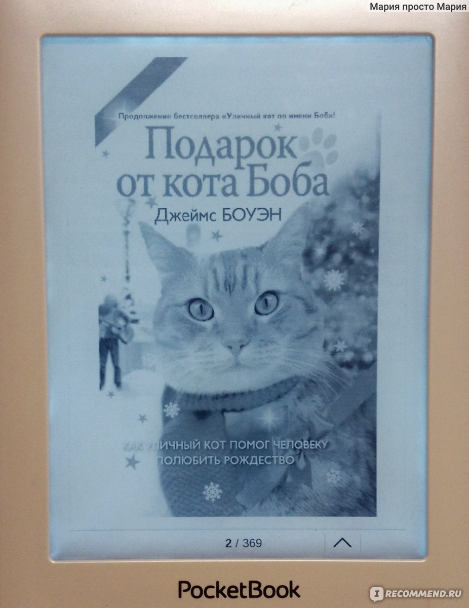 Подарок от кота Боба. Как уличный кот помог человеку полюбить Рождество.  Джеймс Боуэн - «История преданности. Дневник о том, как выбраться со дна  жизни и поверить в рождество. Книга замечательная: добрая, жизнеутверждающая