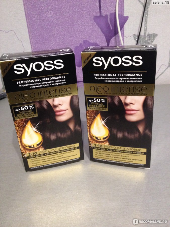 Syoss краска для волос oleo intense 4-50 графитовый каштановый