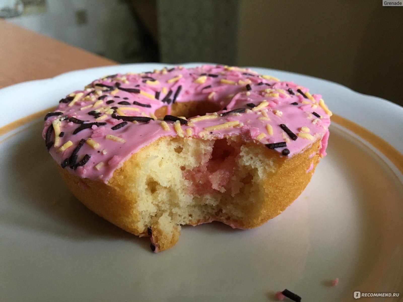 Пончик (донатс) Elvan Today donut strawberry (клубника) - «🍓 Клубничный  пончик как с картинки, и даже круче! 🍓» | отзывы