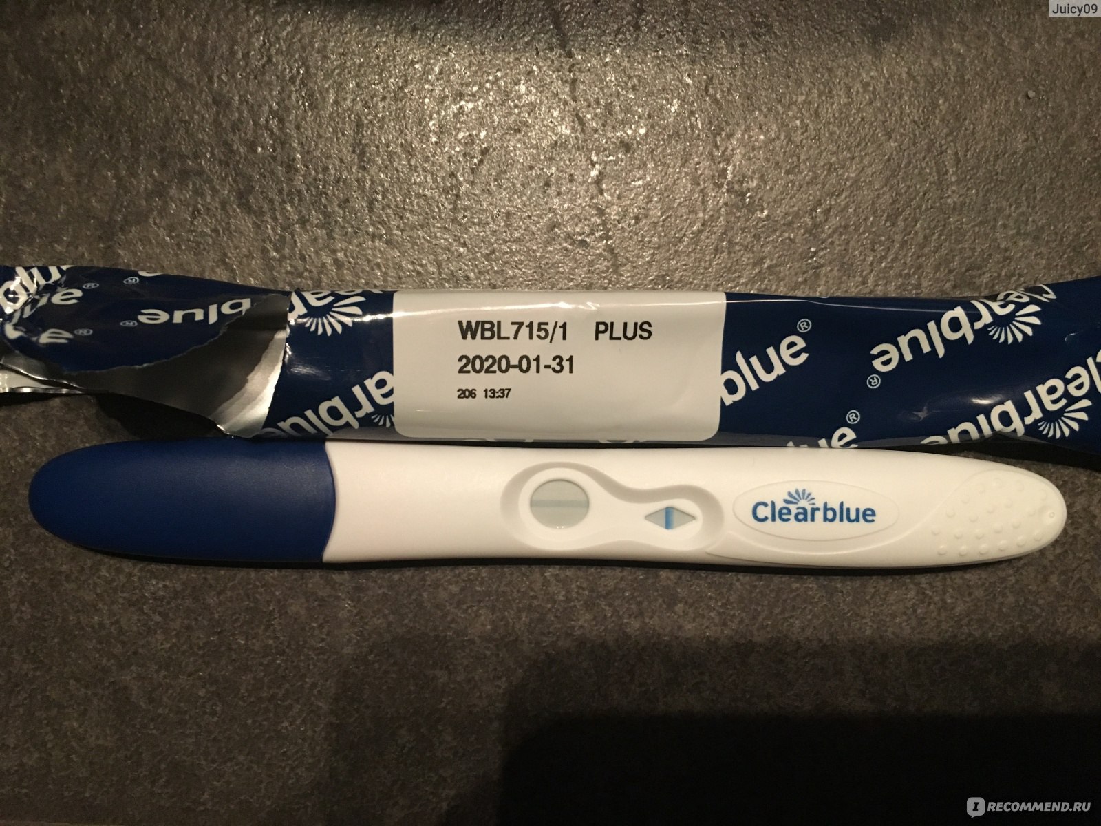 Тест на беременность Clearblue плюс минус