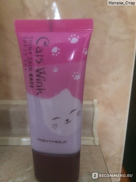 База под макияж Tony Moly Cats Wink Shiny Skin Base Отличная база