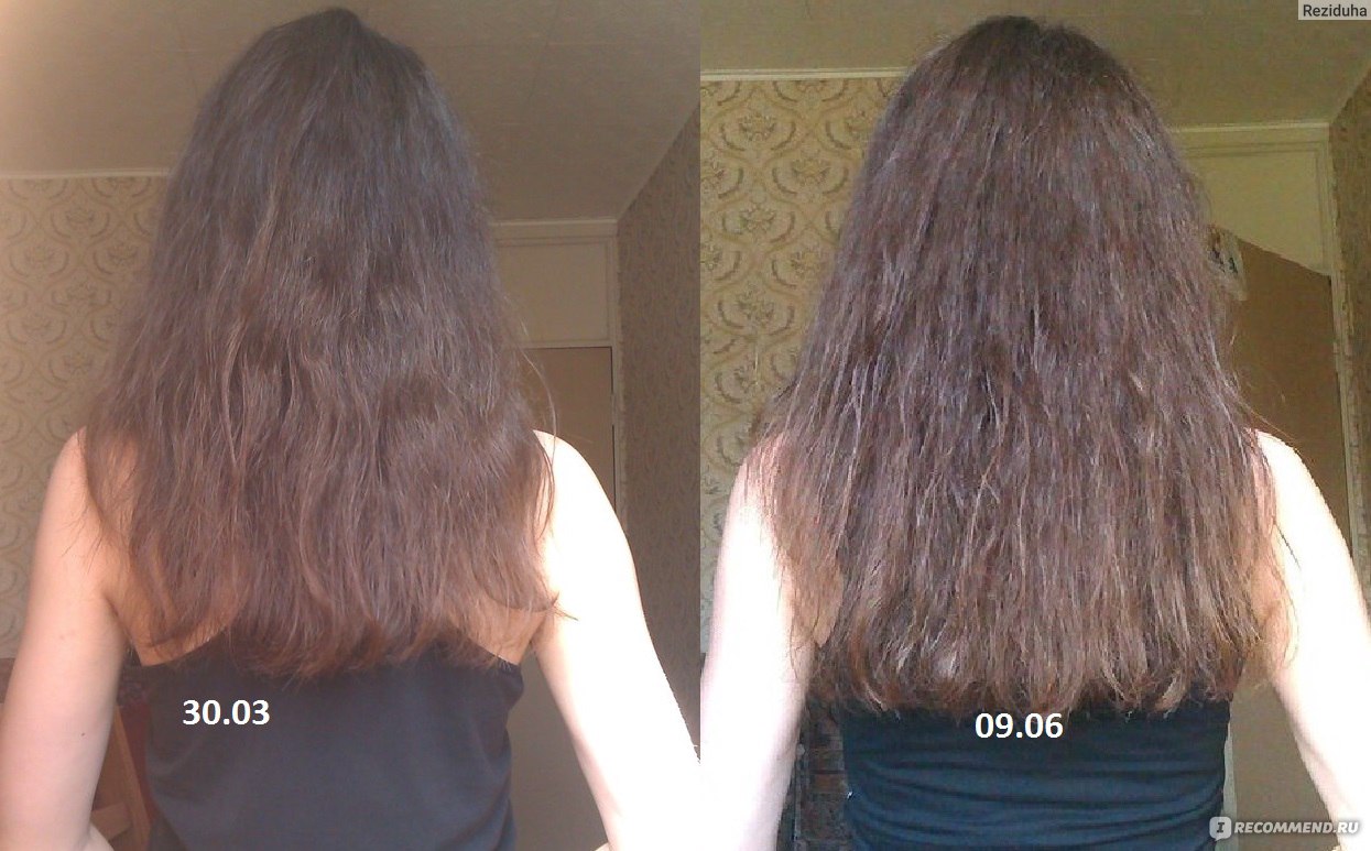 Мои волосы до и после домашних масок