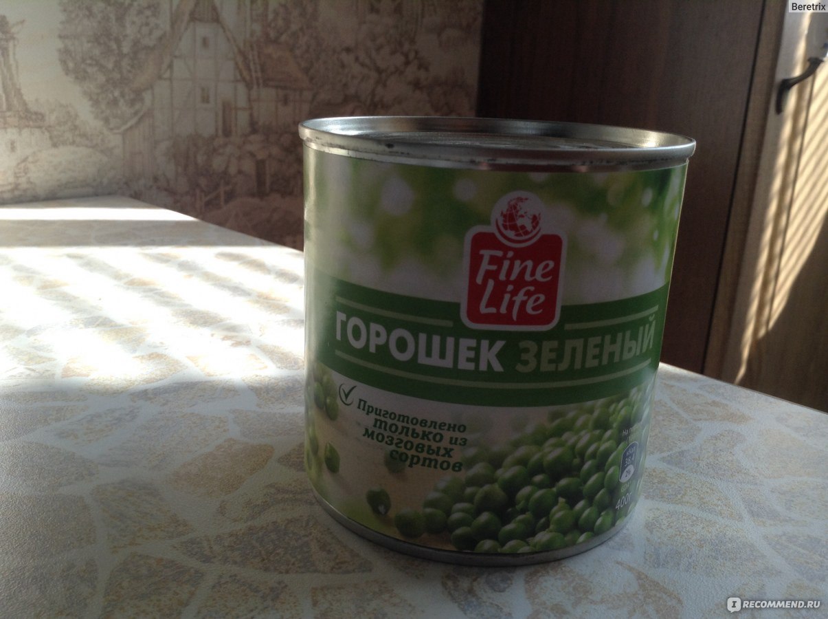 Горошек зеленый консервированный Fine life - «Вкусно» | отзывы