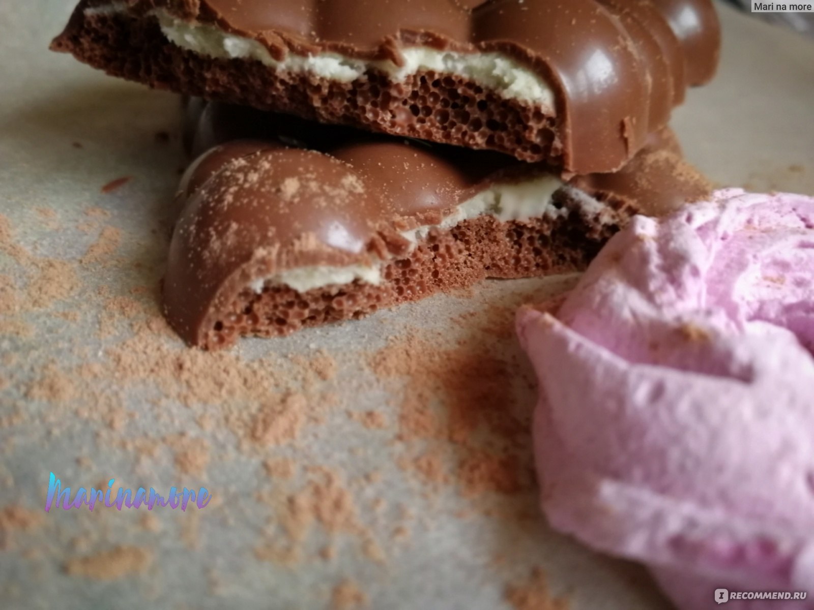 Шоколад молочный пористый Milka «Bubbles» с Бананово-Йогуртовой ...