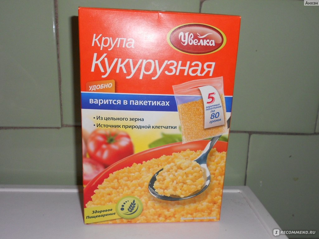 Кукурузная каша в магазине