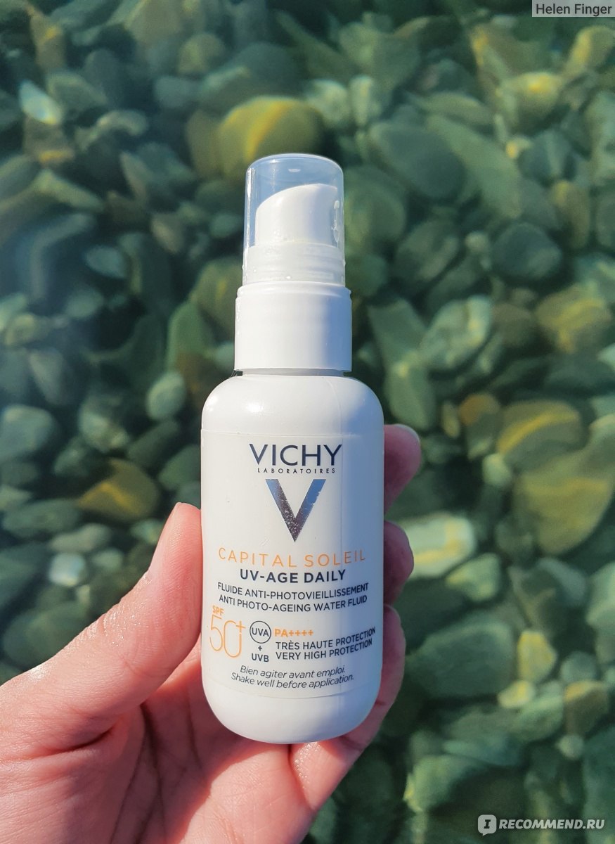 Uv age daily. Солнцезащитный флюид Vichy. Vichy SPF флюид. Виши невесомый солнцезащитный флюид. Виши капитал Солейл 50 флюид.