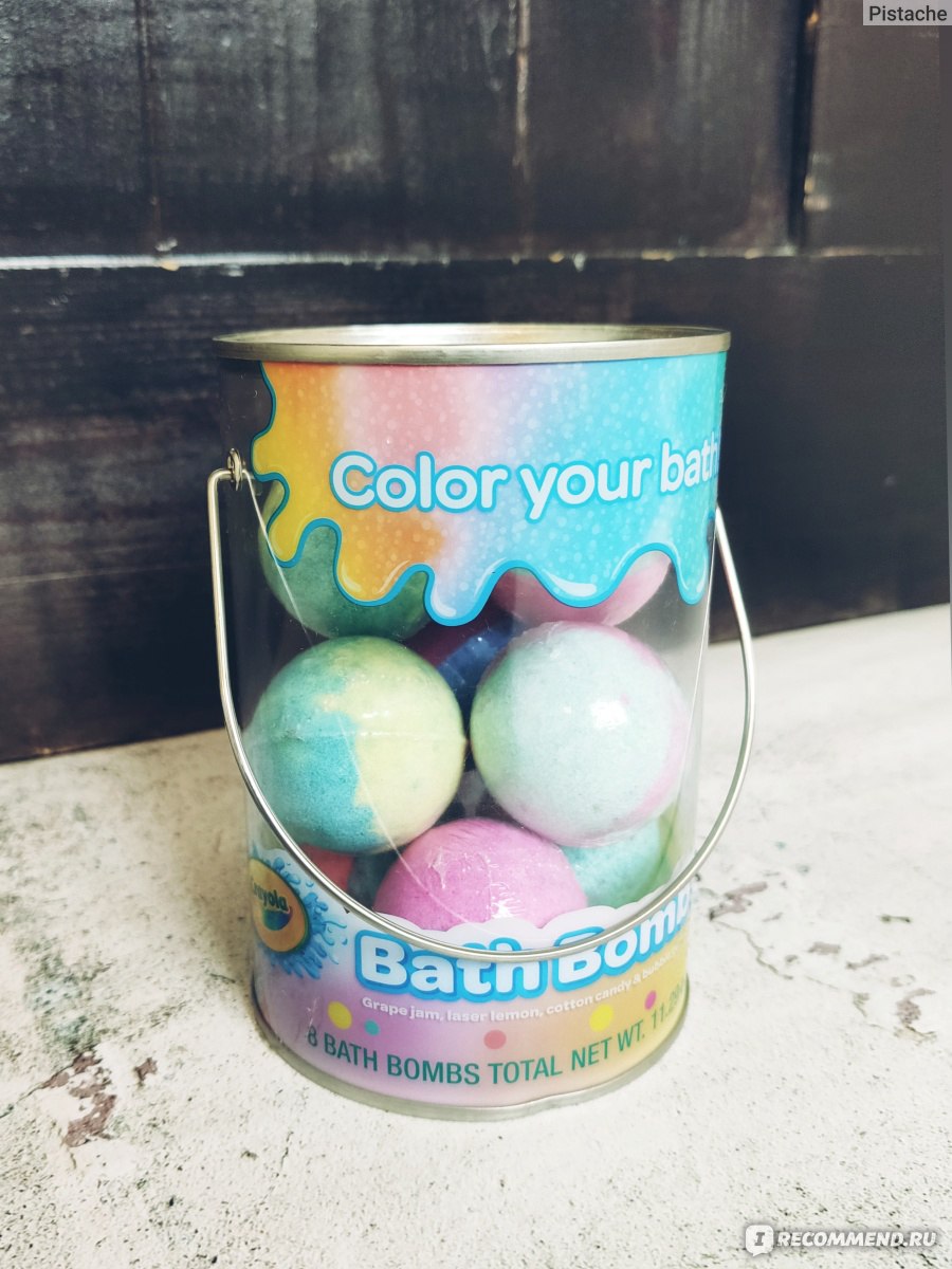 Crayola Bath Bombs Grape Jam Laser Lemon Cotton Candy & Bubble Gum