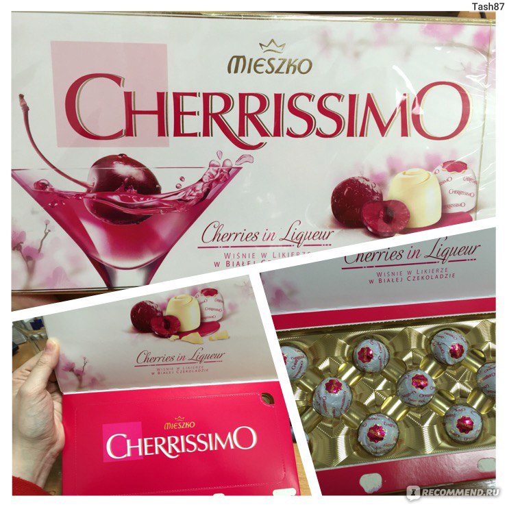 Шоколадные конфеты Mieszko Cherrissimo Cherries in liqueur Вишни в ...