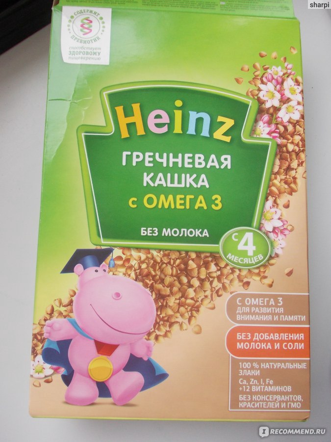 Гречневая каша heinz с омега 3 состав