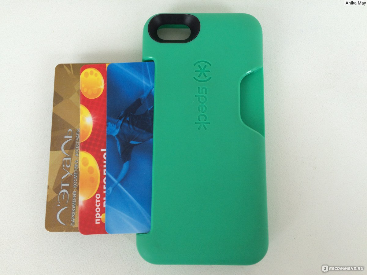 Защитный чехол-накладка на заднюю часть смартфона Speck для iPhone 5/5S  SmartFlex Card Malachite зеленый SPK-A0720 - «Защитный и качественный  чехол! » | отзывы