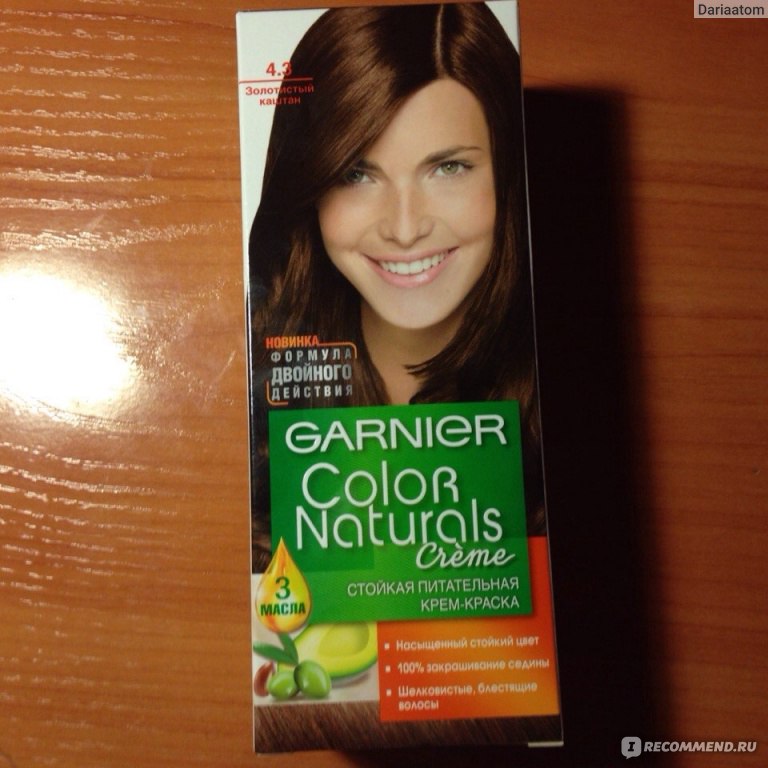 Краска для волос garnier color naturals 4 3 золотистый каштан