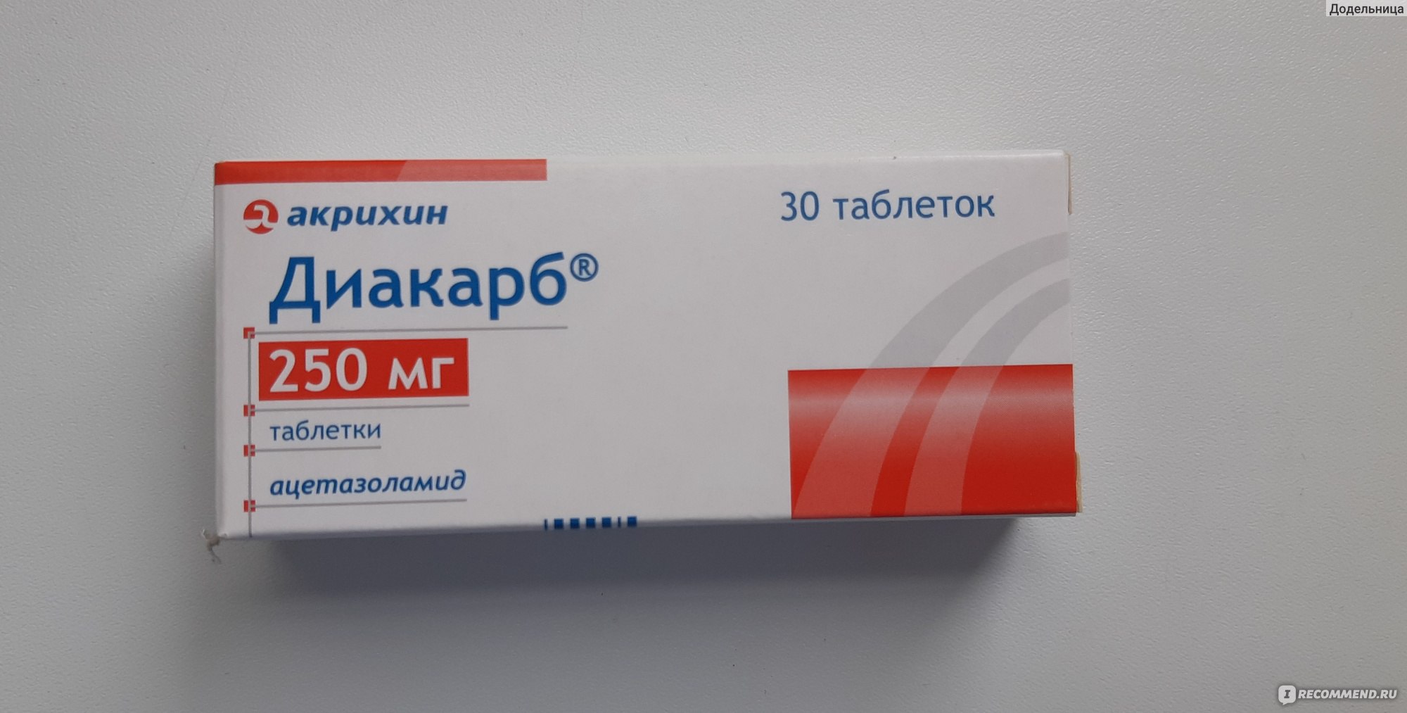 Мочегонные средства Акрихин Диакарб 250 мг - «Болит голова в лобной .