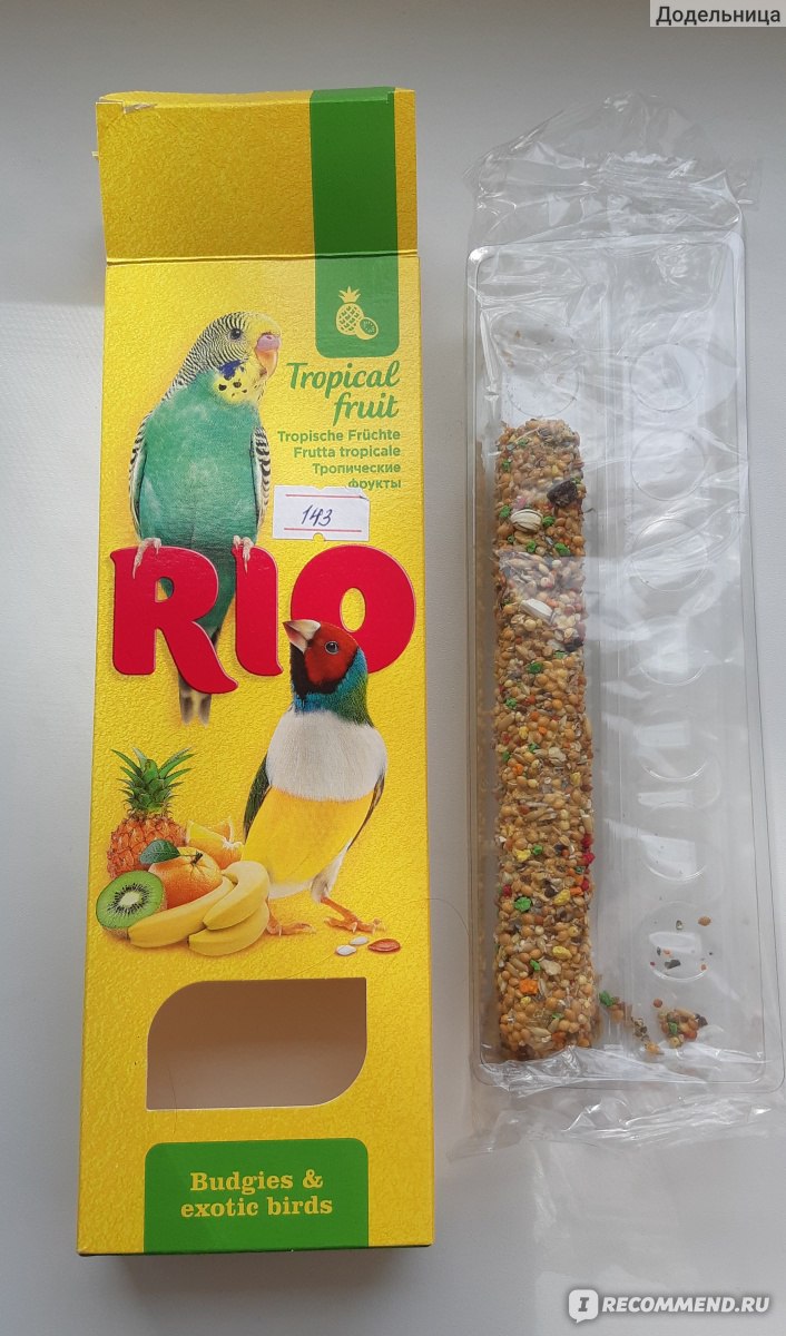 Корм для птиц Rio sticks tropical fruit (сладкие палочки) - «Побаловать  своего пернатого питомца можно, но не факт, что он оценит палочки Rio  sticks tropical fruit» | отзывы