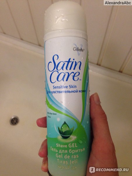 Гель для бритья venus satin care для чувствительной кожи