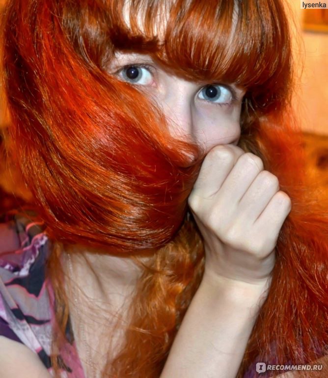 Пепельный оттеночный бальзам на рыжие волосы