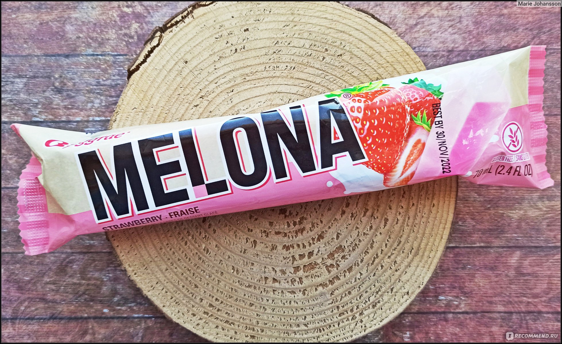Мороженое Melona Эскимо Binggrae Strawberry.