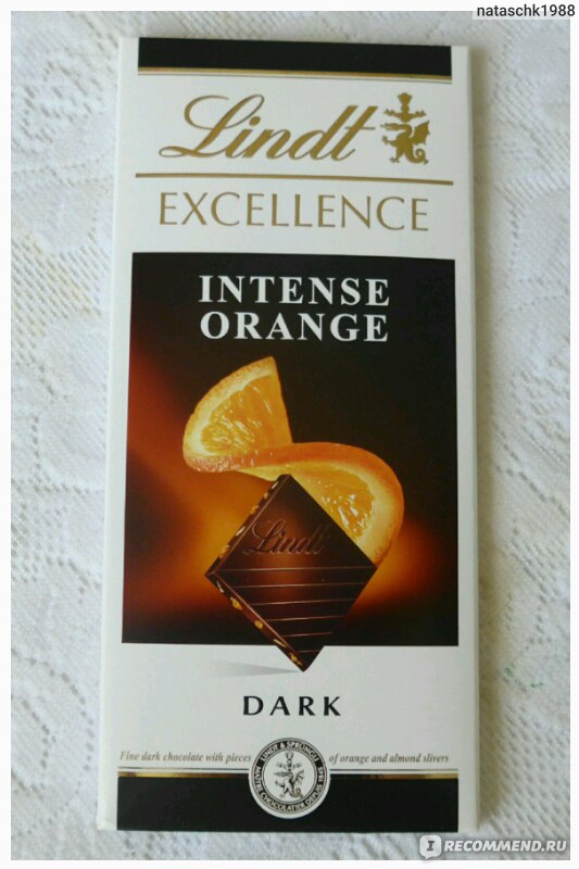 Шоколад Lindt Excellence апельсин темный шоколад