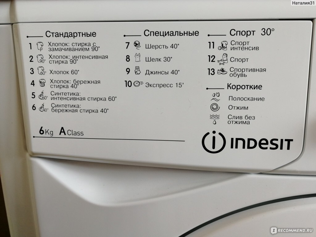 Стиральная машина Indesit IWSD 6105 B CIS.L - «Бюджетный и простой вариант  от проверенного производителя (есть экспресс стирка). Функция Эко-тайм  несовместима с большинством программ, а также весьма сомнительно 