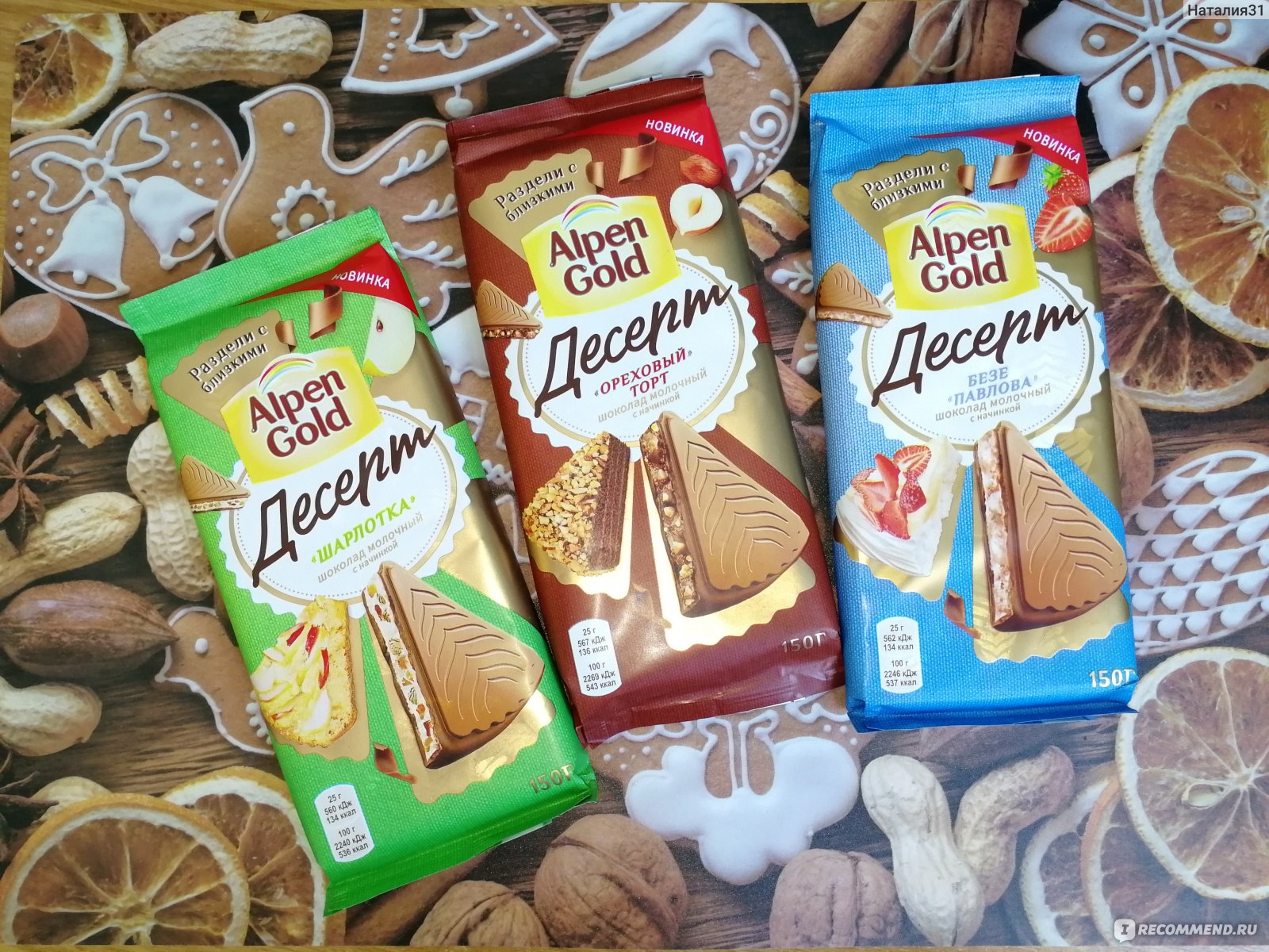 Молочный шоколад Alpen Gold Ореховый торт - «Дробленый фундук, крошки  печенья и какао - это ещё не торт, но получилось довольно вкусно и  необычно, отчасти за счёт 