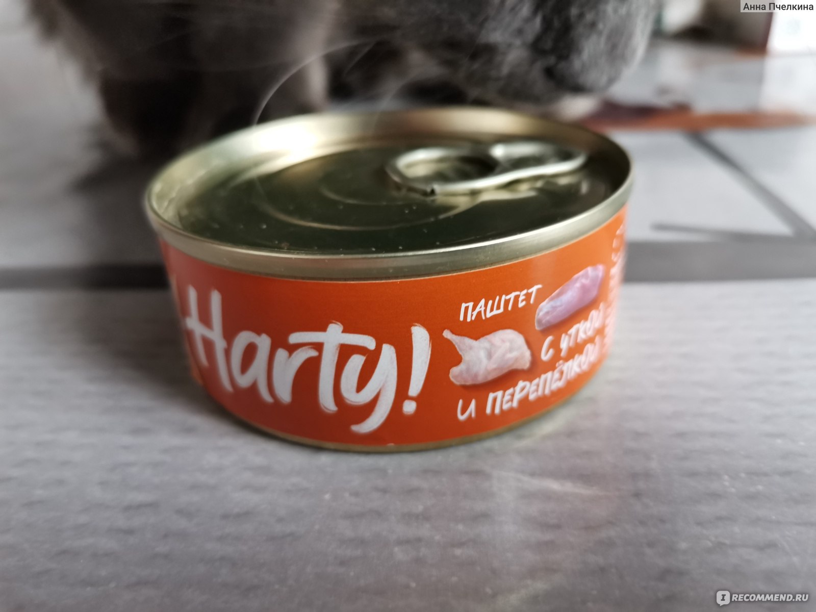 Корм для кошек Harty! консервированный полнорационный "Паштет с уткой и перепелкой" фото