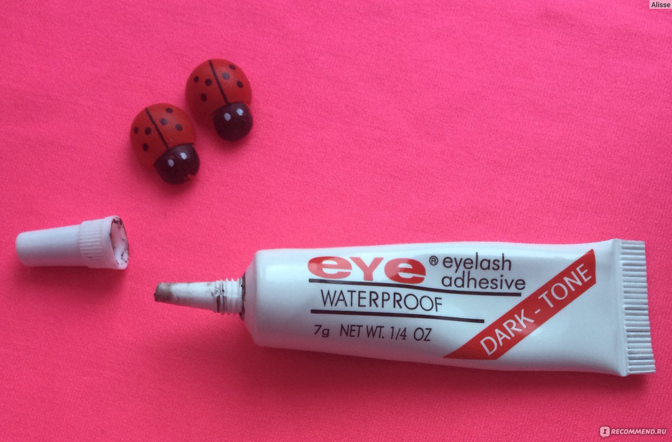 Клей для приклеивания ресниц (пучков) EYE  eyelash adhesive WATERPROOF dark - tone фото