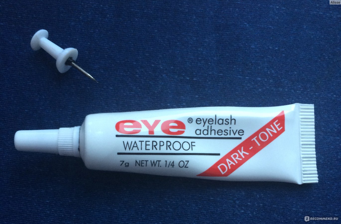 Клей для приклеивания ресниц (пучков) EYE  eyelash adhesive WATERPROOF dark - tone фото