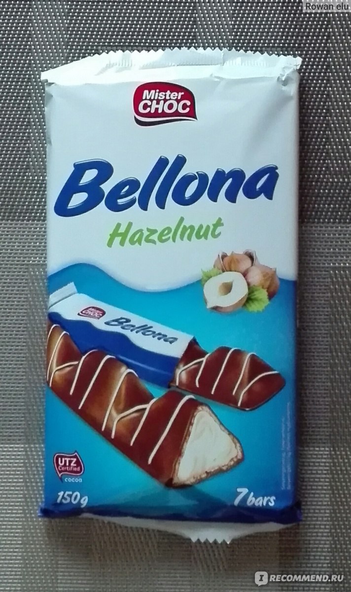 Вафли Mister CHOC Bellona Hazelnut с молочно-ореховой начинкой - «Lidl.  Вафельные батончики - аналог Kinder Bueno» | отзывы