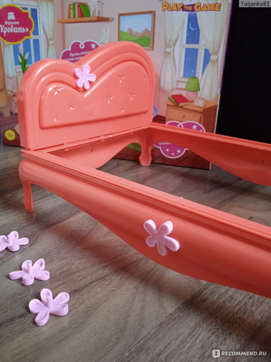 Миниатюрная кровать для куклы Барби, 11,5 дюйма