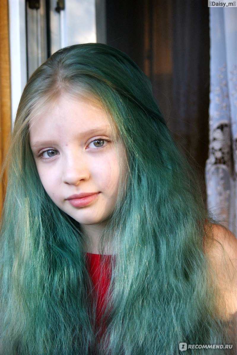 Если покрасить зеленым тоником русые волосы