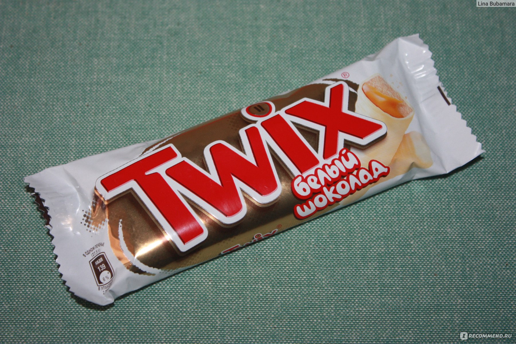 Twix белый, шоколадный батончик 55 г