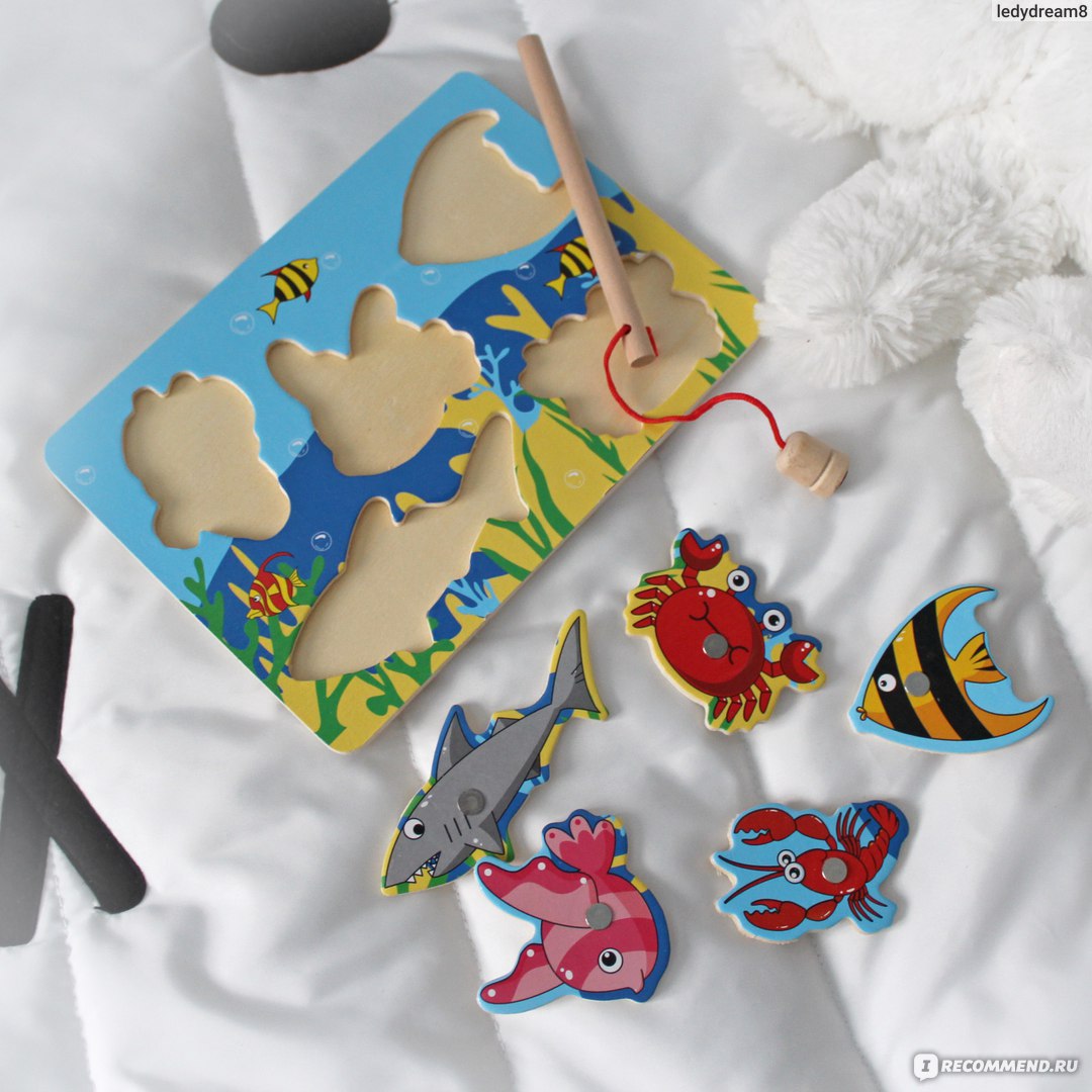 Aliexpress Магнитная рыбалка 1 pcs Fishing board Wooden mini ocean Crab  Fish Puzzle preschool magnetic fishing toy For Kids toys - «Клёвая игрушка!  Рыбалка для начинающих ;)» | отзывы