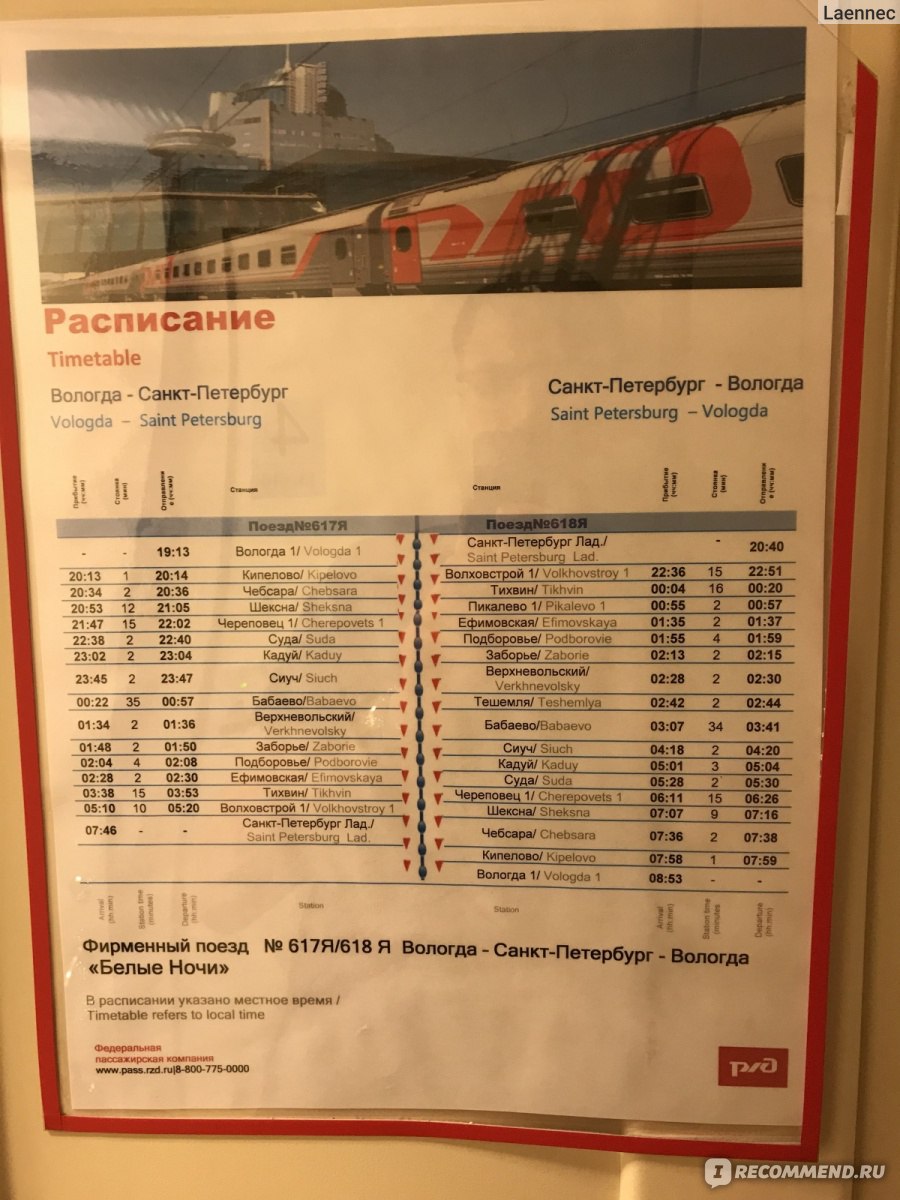 Поезд вологда санкт петербург