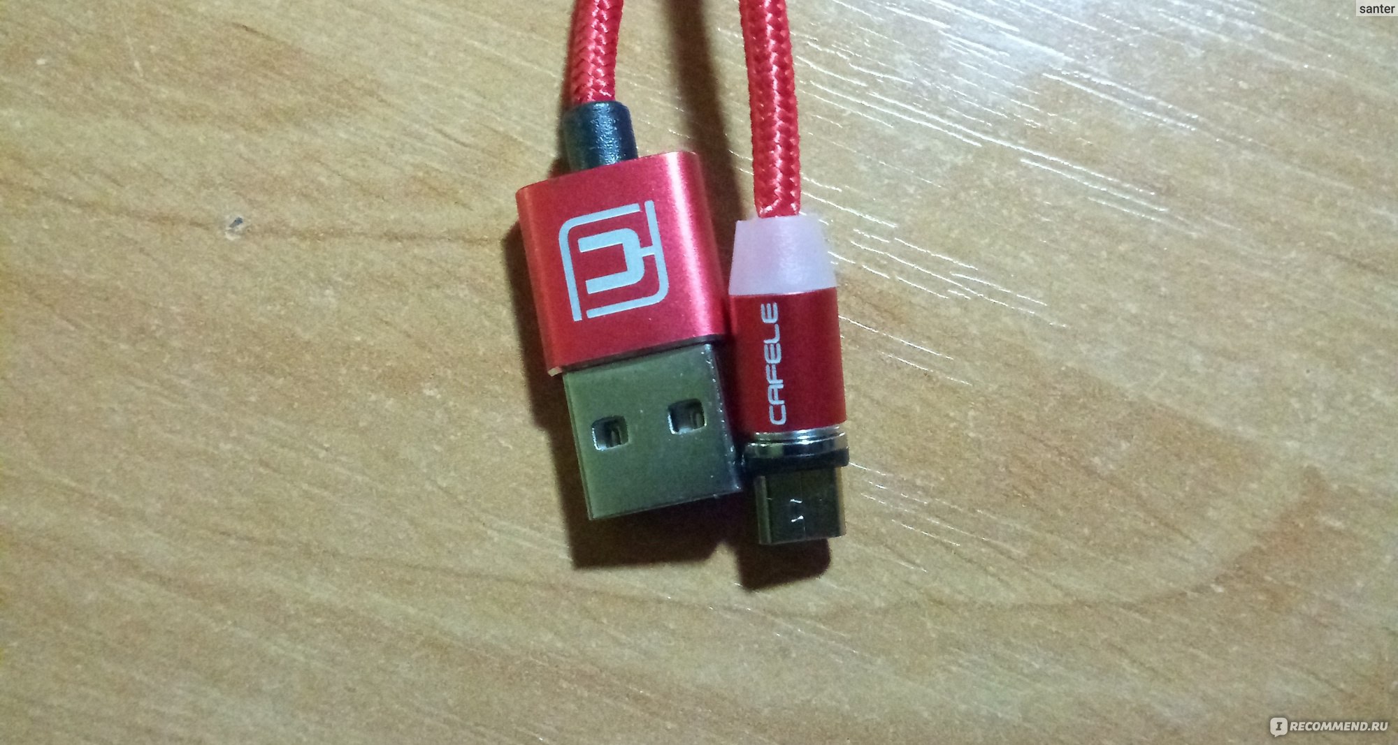 Кабель USB для мобильного телефона Aliexpress Cafele New LED Magnetic USB  Cable for iPhone Micro USB - «удобный кабель с честными параметрами » |  отзывы