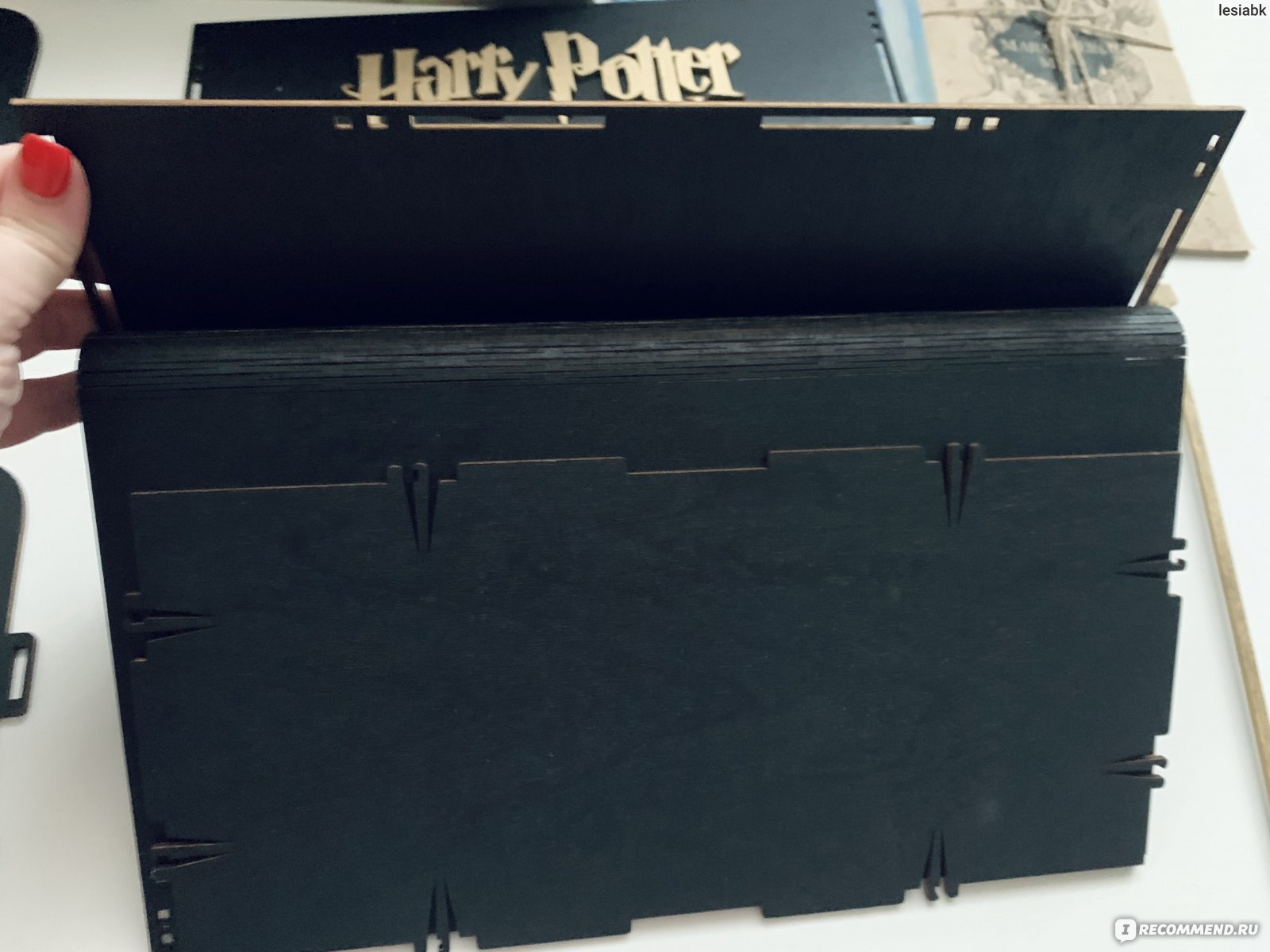 Деревянный сундук для книг Гарри Поттер "Олень" сборка