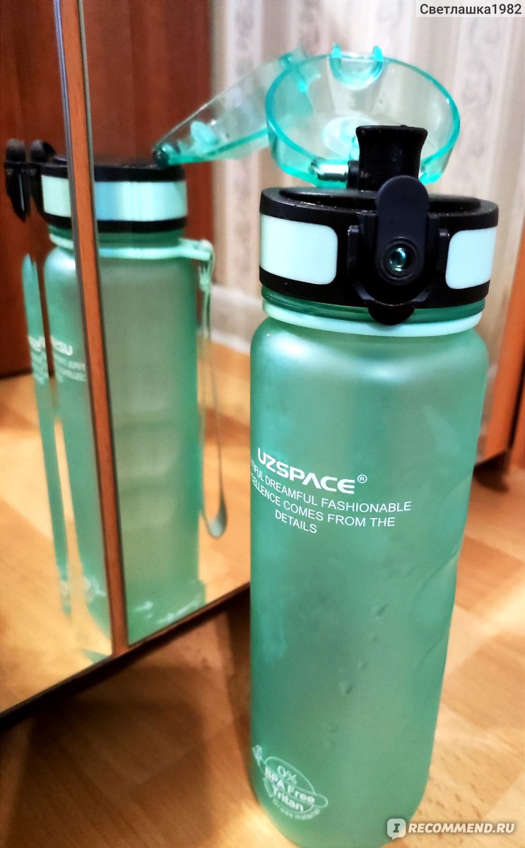 Бутылка для воды Uzspace Sport Bottle 500 мл - «Она крутая! Привлечет к вам  внимание в любом фитнес клубе!» | отзывы