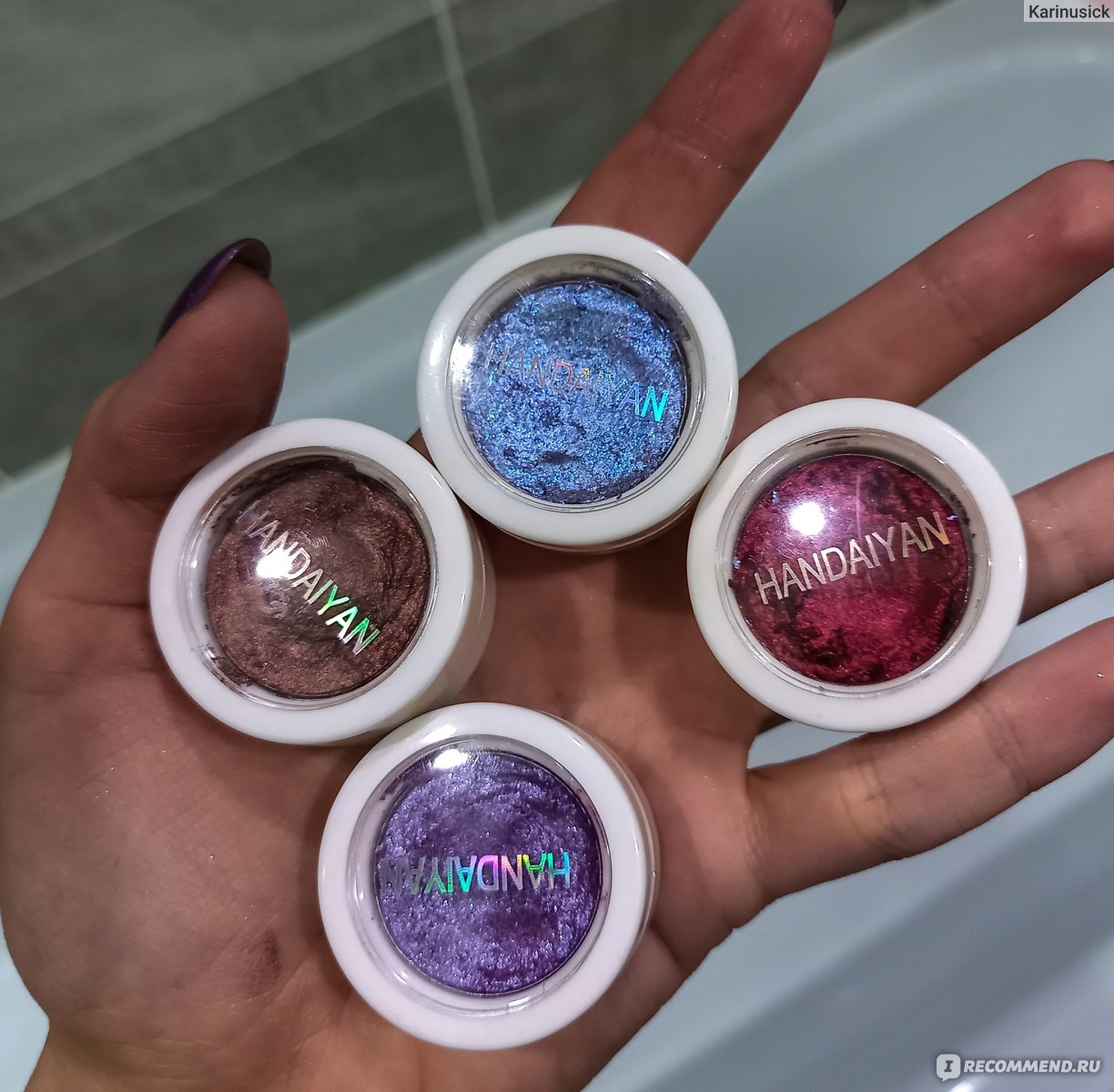 Аня блестючка 2025 фото Тени для век HANDAIYAN metallic super shok eyeshadow - "Потрясающие блестючки" о