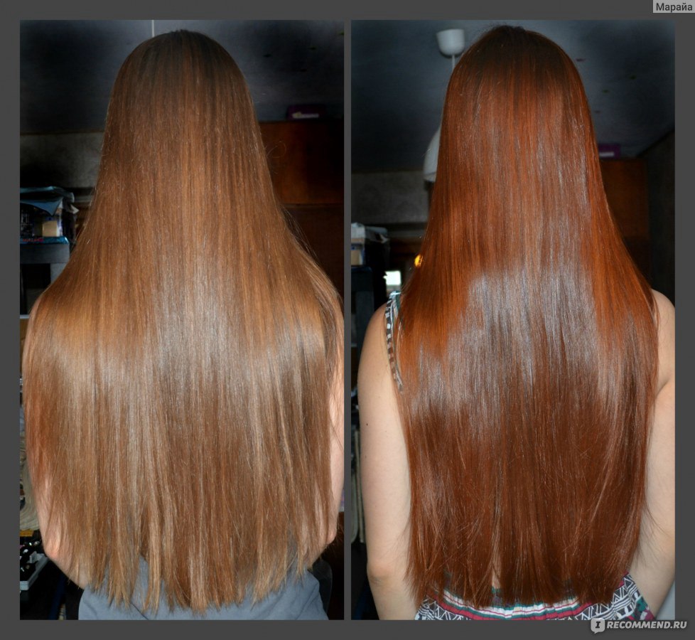 Хна для волос фото волос до и после