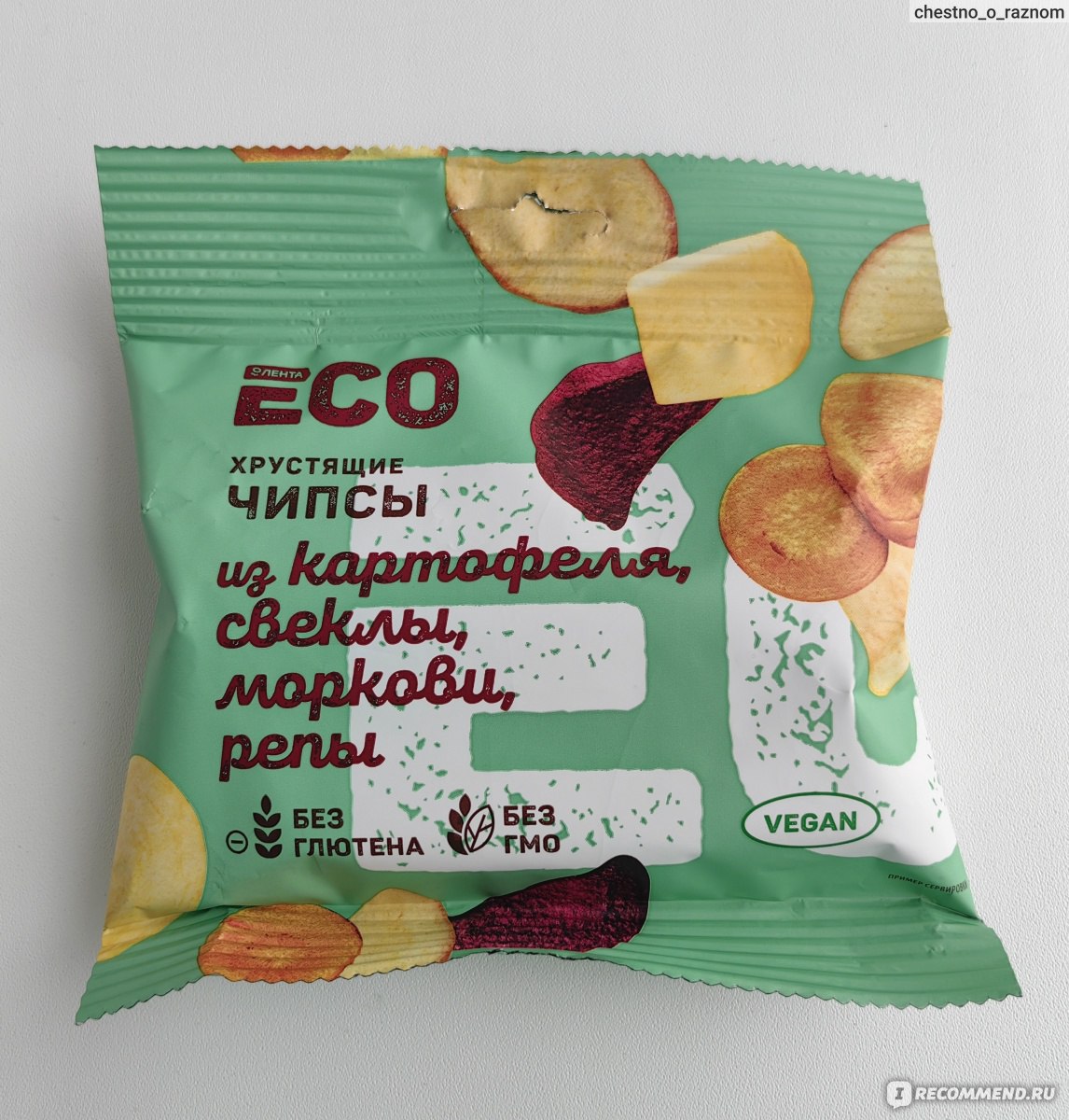 Чипсы овощные ЛентаECO Хрустящие, из картофеля, свеклы, моркови и репы -  «Тонкие кусочки корнеплодов собрались в одном пакете» | отзывы