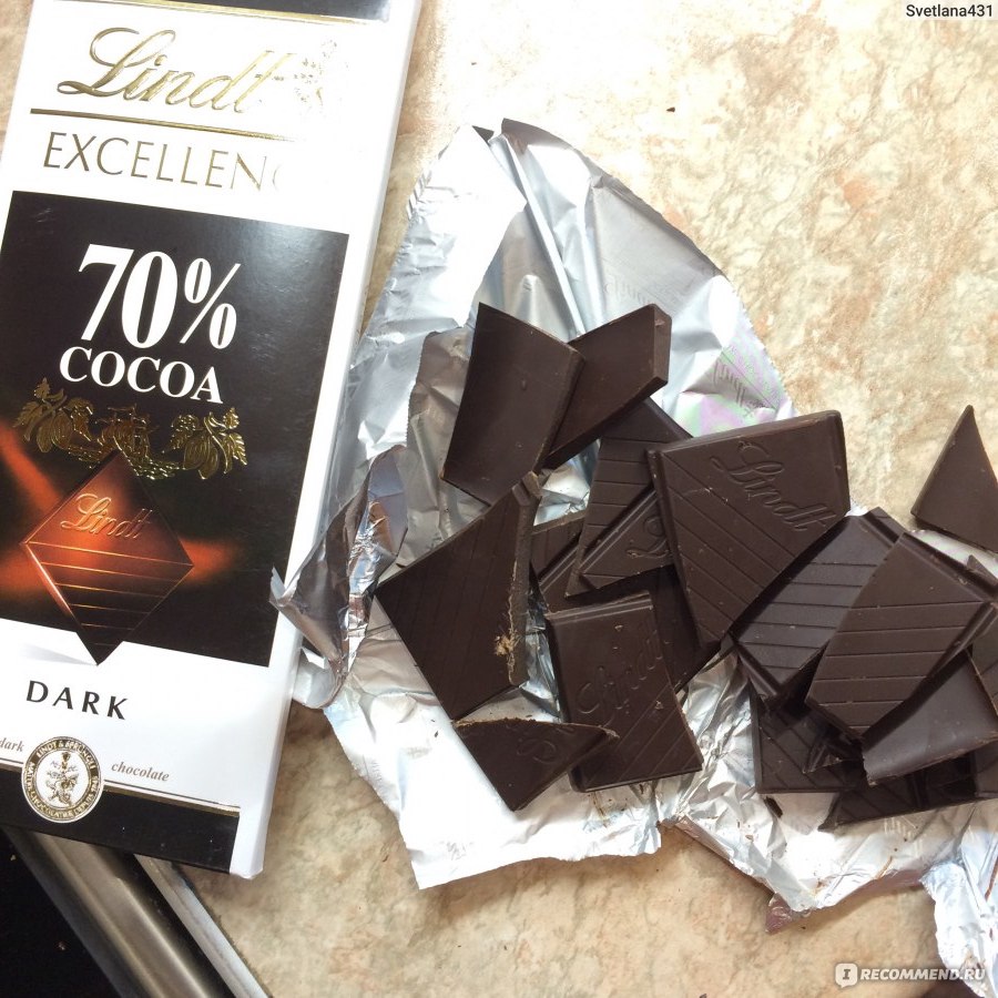 Шоколад Lindt темный 70% какао