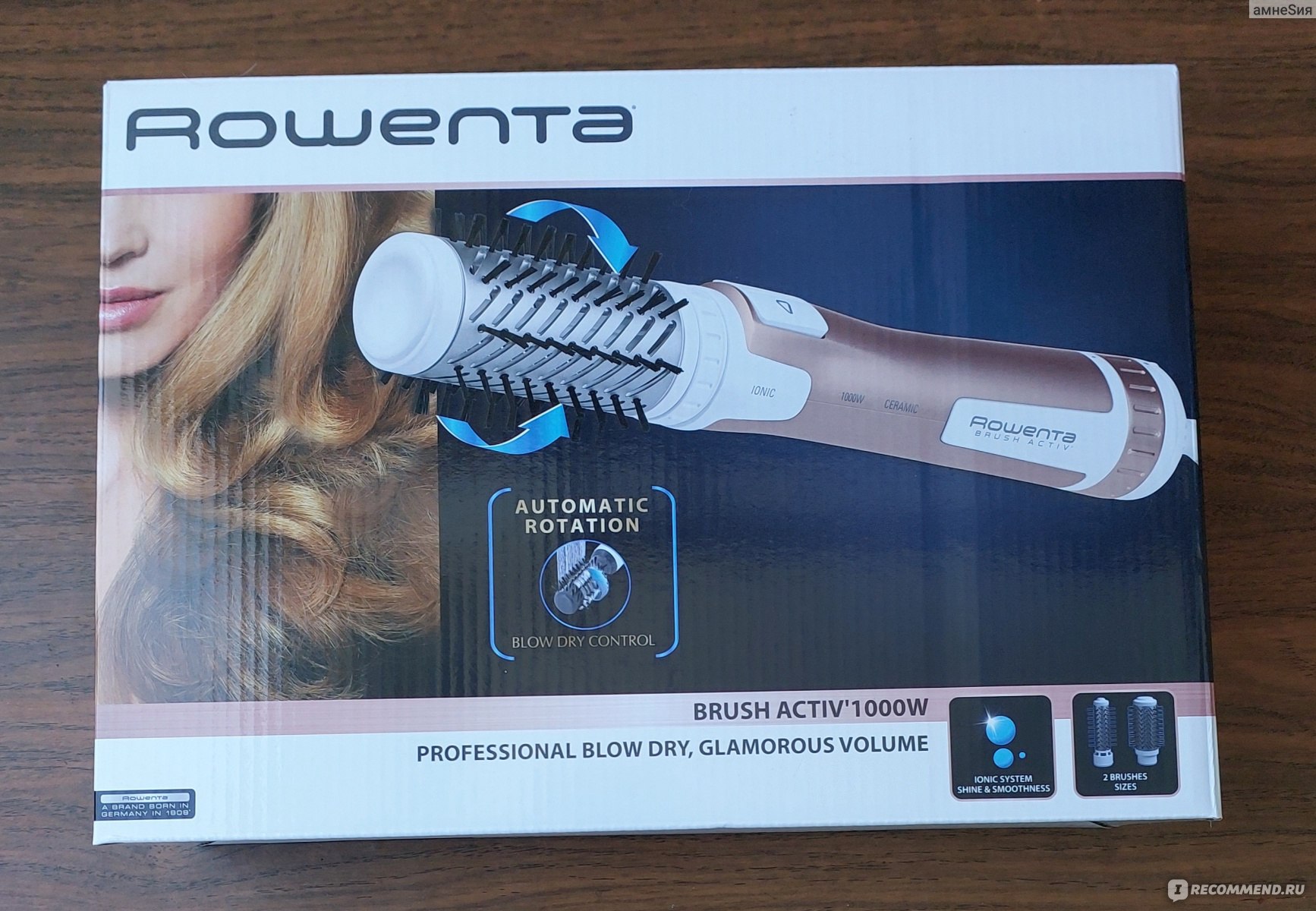 Фен-щетка Rowenta BRUSH ACTIV COMPACT CF9520 - «Фен-щетка - лучшее что  может быть для пористых волос. Салонная укладка дома: из пушистых в гладкие  без особых усилий. Портит ли фен волосы?» | отзывы