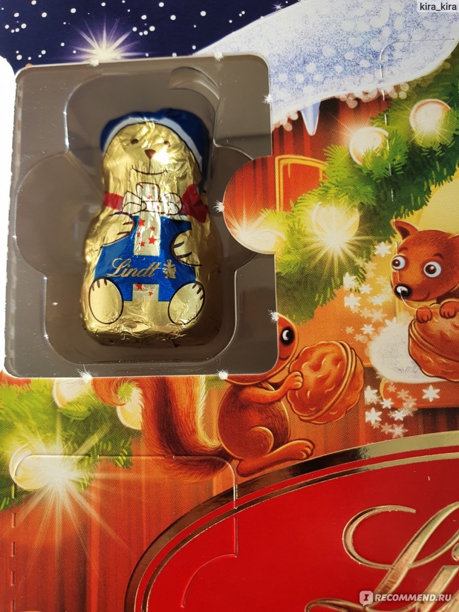 Конфеты Lindt Advent Calendar домик медвежонка