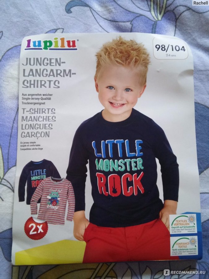 Лонгслив Lupilu 2 Baby Jungen Langarmshirts - «Отличная парочка монстров  рррока !» | отзывы